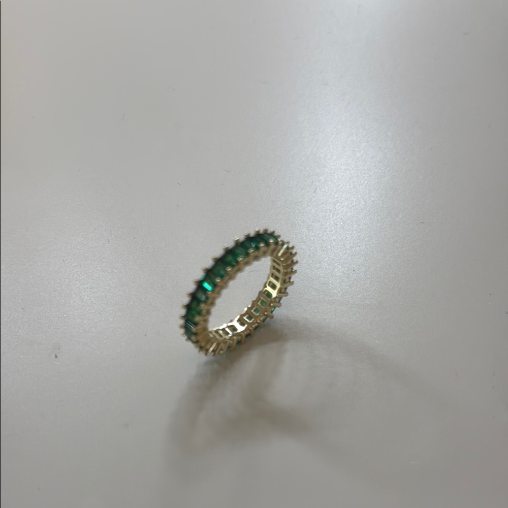 Evry Jewels Gold and Green Women's Ring
